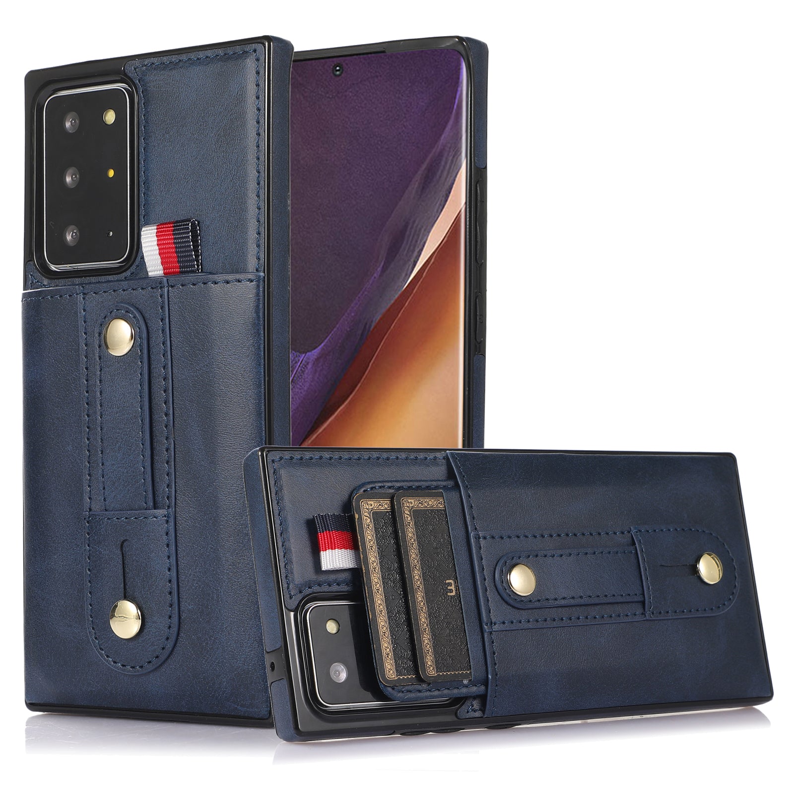 For Samsung Galaxy Note20 Ultra 5G / Note20 Ultra Cell Phone Case Anti-drop Kickstand Cover with Card Holder - Brown For Samsung Galaxy Note20 Ultra 5G / Note20 Ultra Cell Phone Case Anti-drop Kickstand Cover with Card Holder - Brown